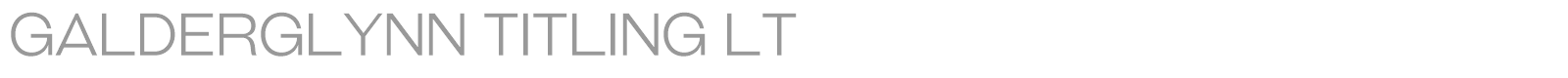 Galderglynn Esquire font preview